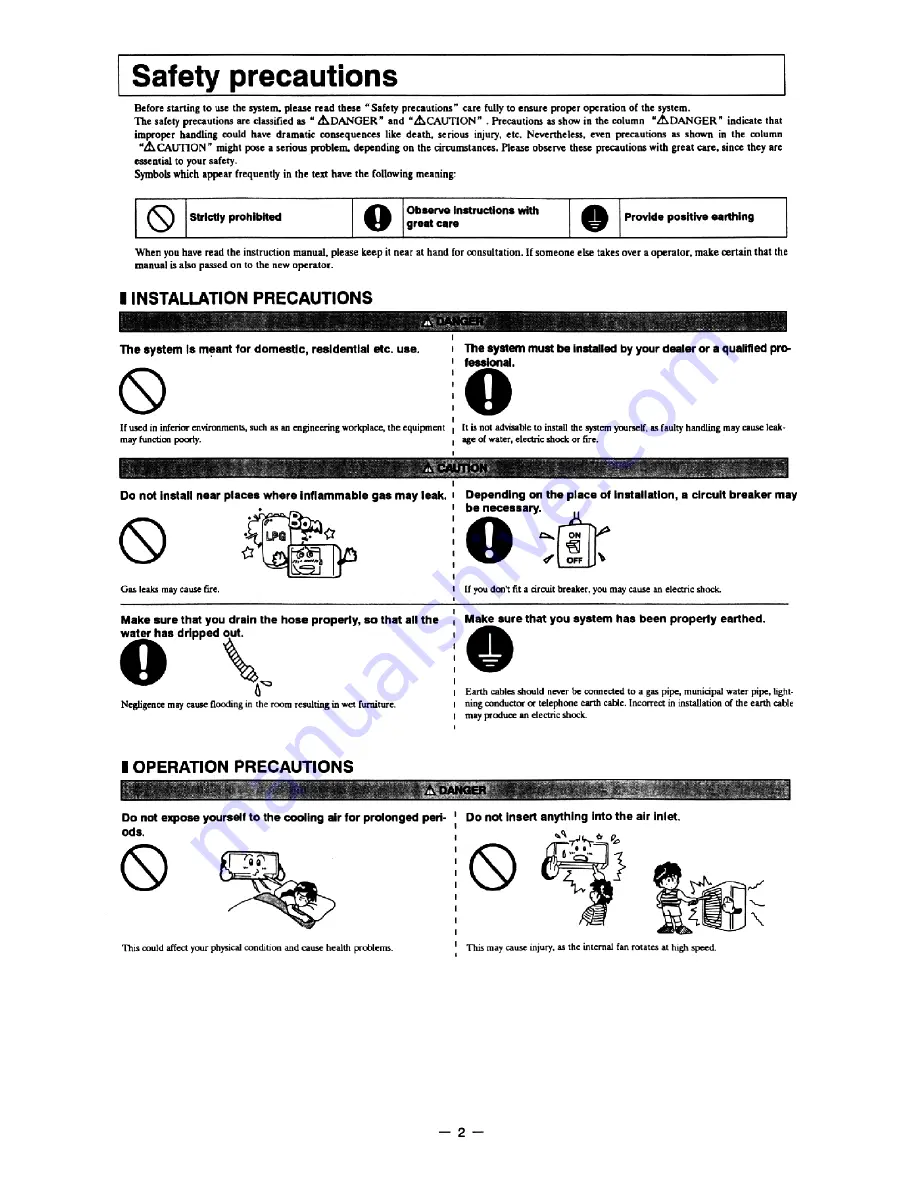 Mitsubishi Daiya SRK28CBE-1 Скачать руководство пользователя страница 2