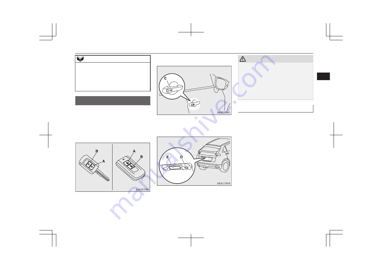 Mitsubishi MOTORS Eclipse Cross 2018 Owner'S Manual Download Page 47