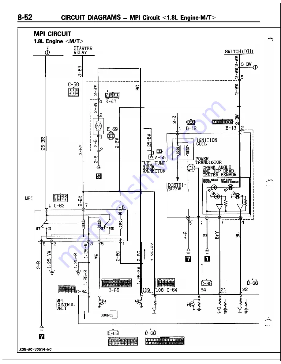 Mitsubishi MOTORS Laser 1991 Скачать руководство пользователя страница 52