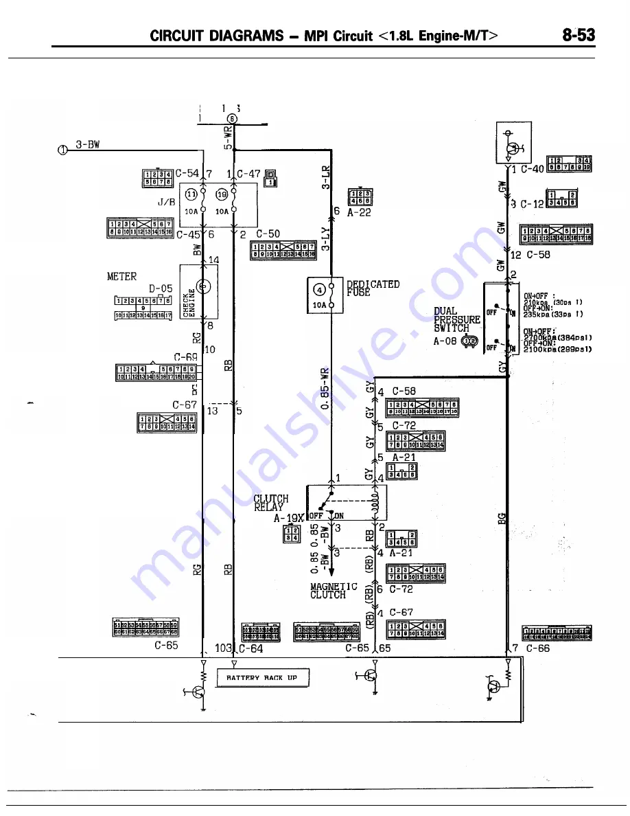 Mitsubishi MOTORS Laser 1991 Скачать руководство пользователя страница 53