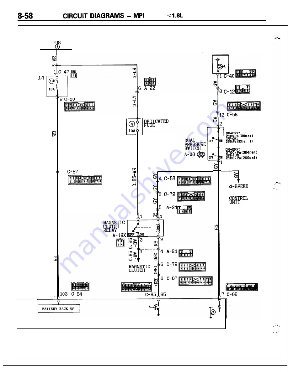 Mitsubishi MOTORS Laser 1991 Service Manual Download Page 58