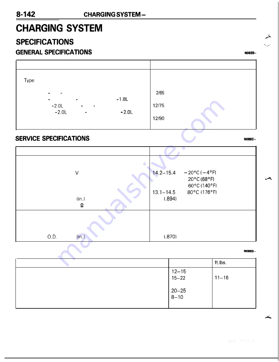 Mitsubishi MOTORS Laser 1991 Service Manual Download Page 142