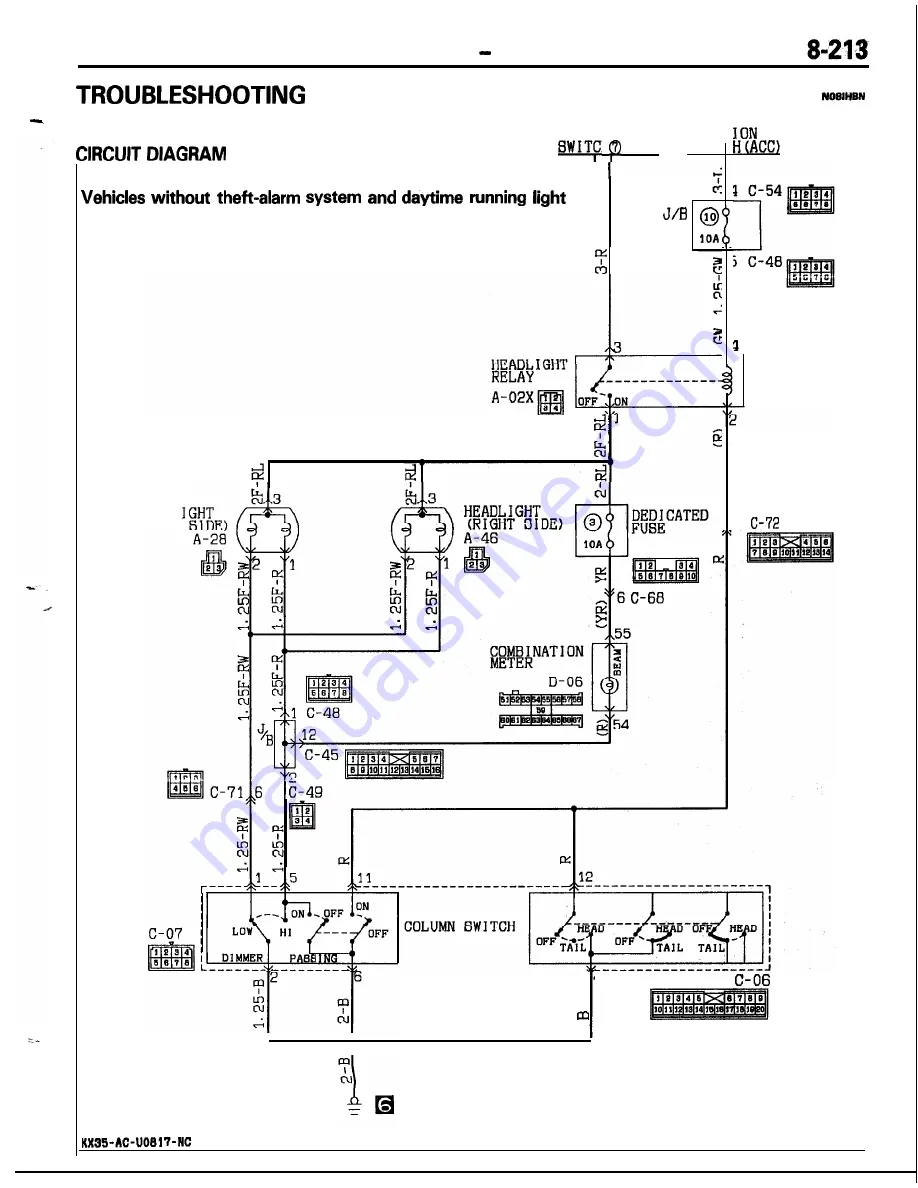 Mitsubishi MOTORS Laser 1991 Service Manual Download Page 213