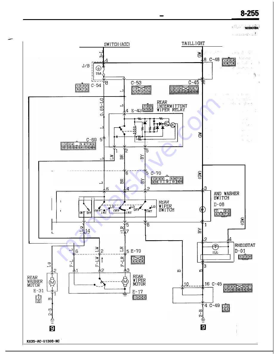 Mitsubishi MOTORS Laser 1991 Скачать руководство пользователя страница 255