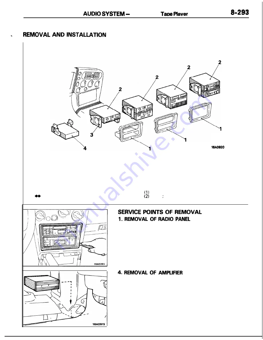 Mitsubishi MOTORS Laser 1991 Service Manual Download Page 293