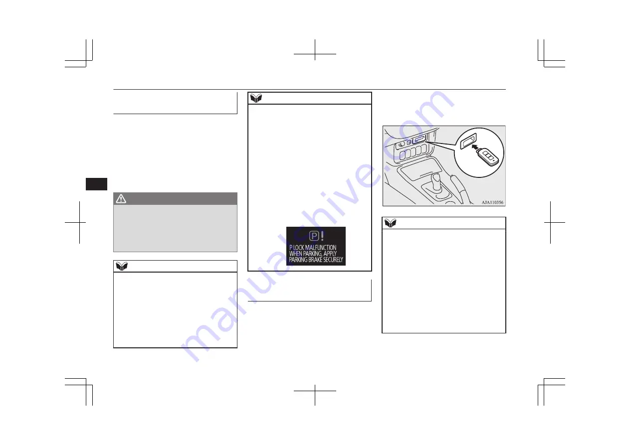 Mitsubishi MOTORS Outlander PHEV 2016 Owner'S Manual Download Page 212