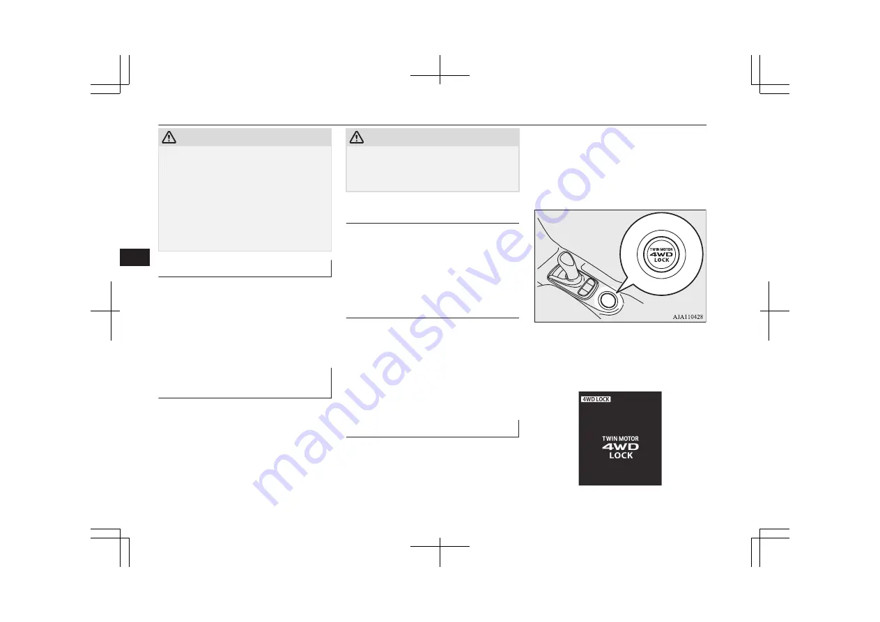 Mitsubishi MOTORS Outlander PHEV 2016 Owner'S Manual Download Page 218