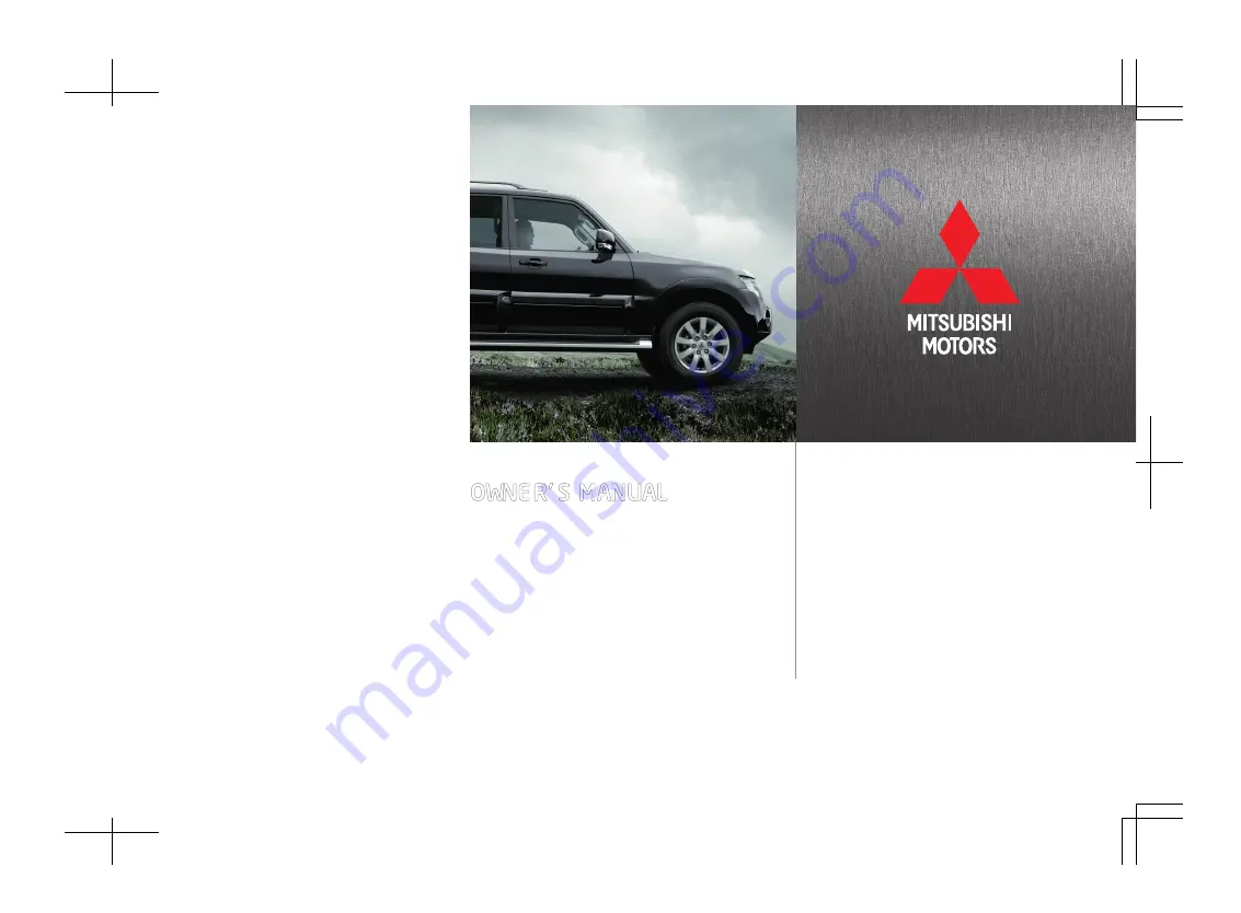 Mitsubishi MOTORS Pajero Owner'S Manual Download Page 1