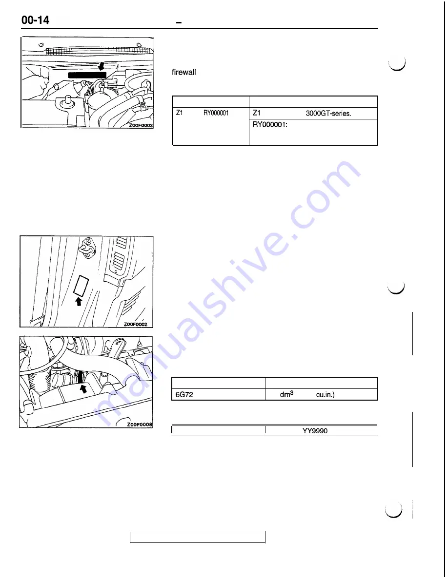 Mitsubishi 1992 3000GT Service Manual Download Page 18