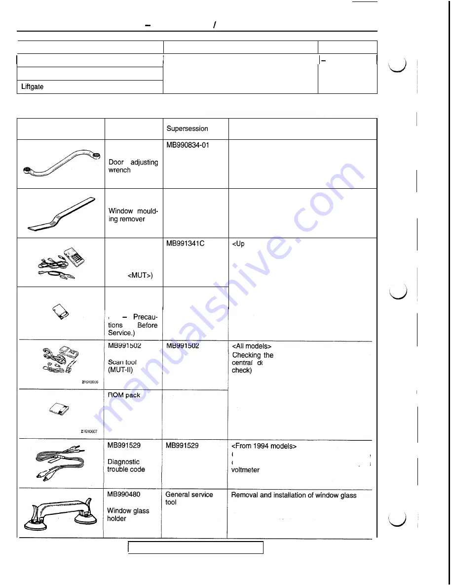 Mitsubishi 1992 3000GT Service Manual Download Page 1010