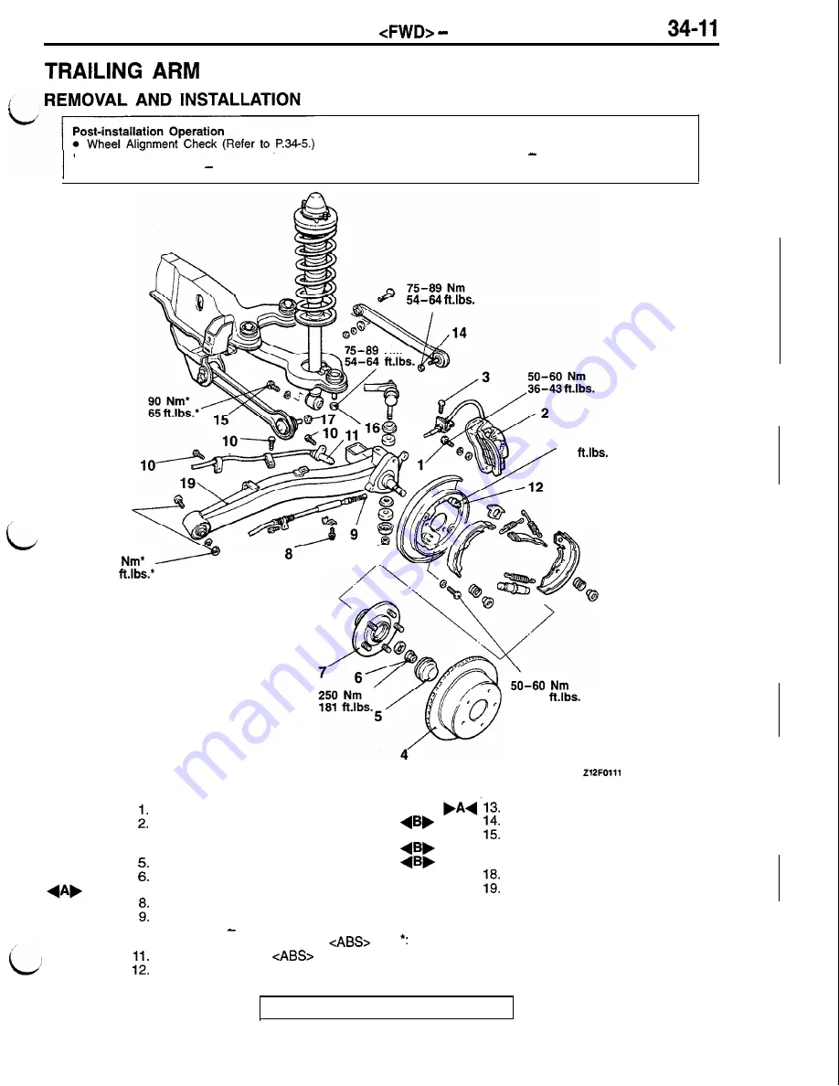 Mitsubishi 1992 3000GT Service Manual Download Page 797