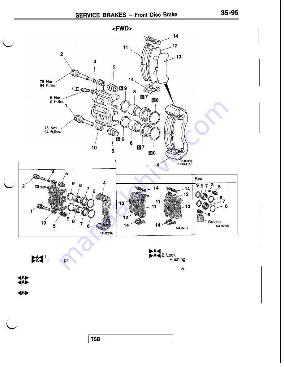 Mitsubishi 1992 3000GT Service Manual Download Page 921