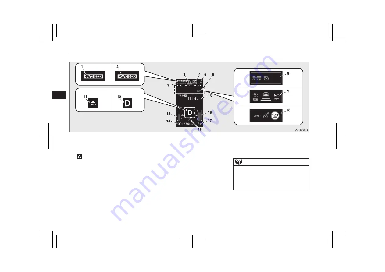 Mitsubishi 2015 OUTLANDER Owner'S Manual Download Page 114