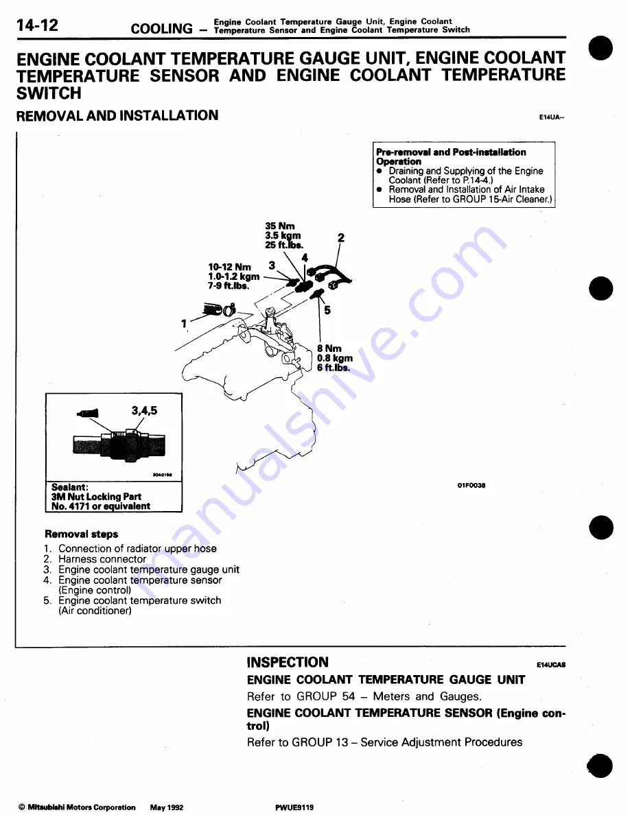 Mitsubishi 3000GT 1994 Workshop Manual Download Page 234