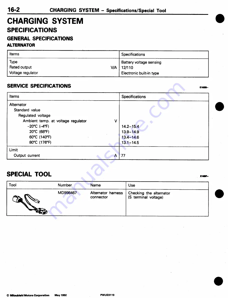 Mitsubishi 3000GT 1994 Workshop Manual Download Page 258