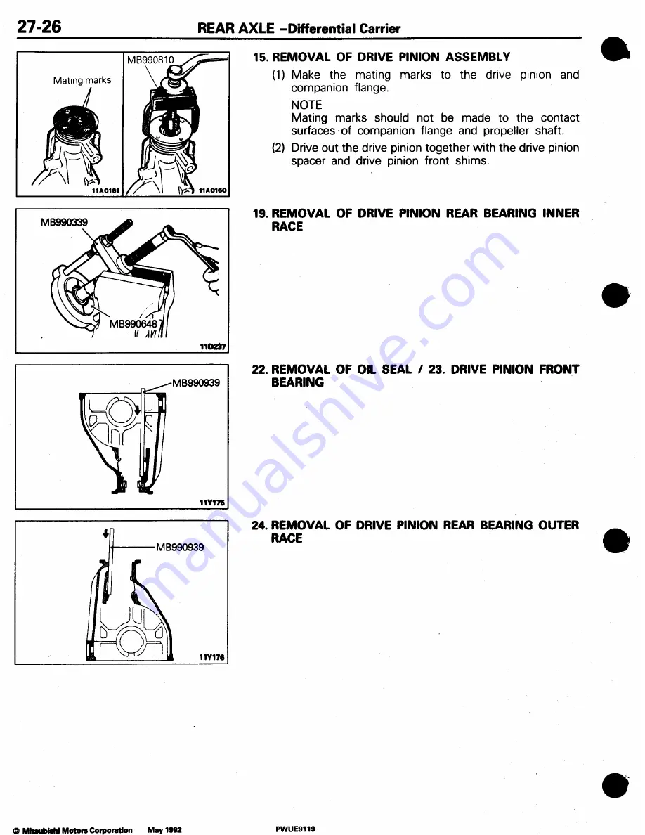 Mitsubishi 3000GT 1994 Workshop Manual Download Page 386