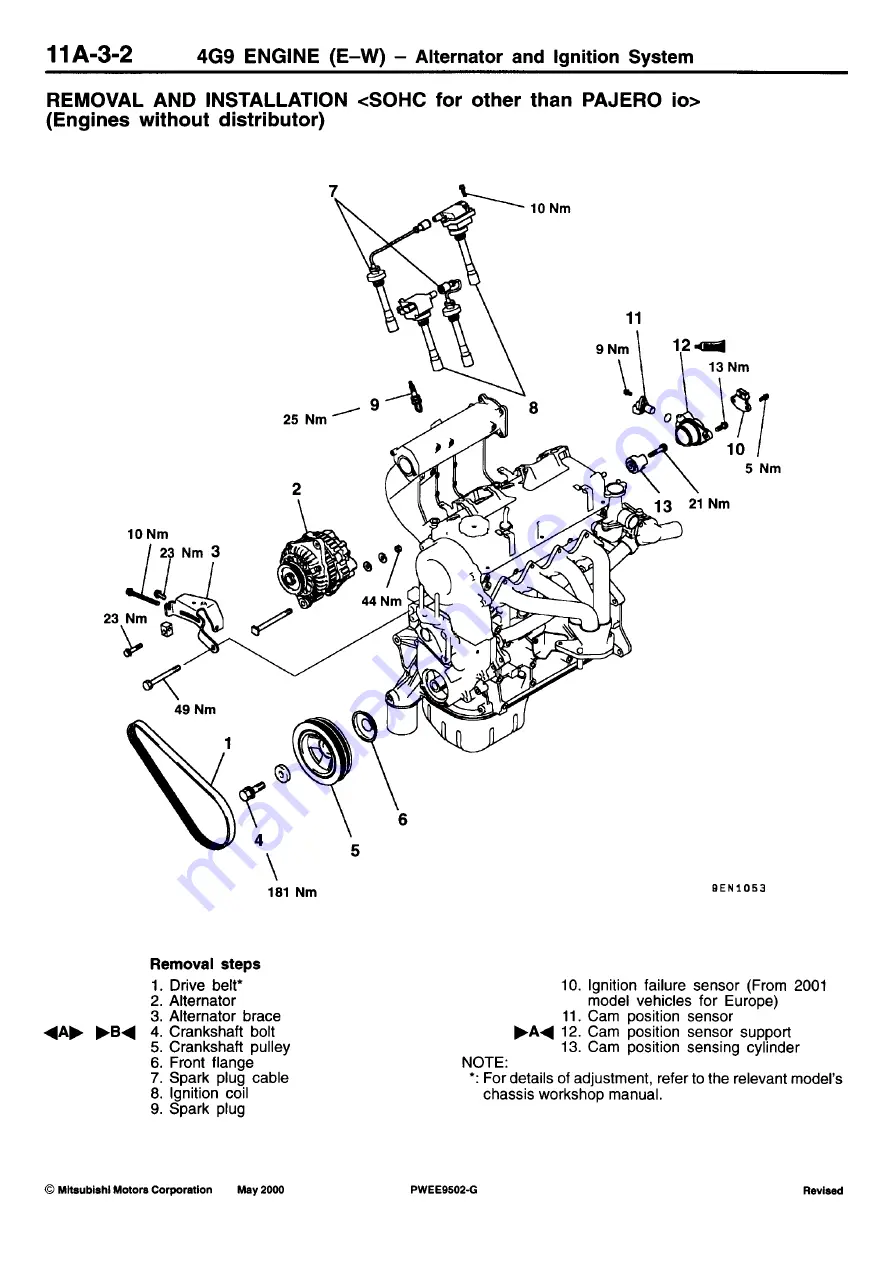 Mitsubishi 4G93-DOHC Workshop Manual Download Page 26