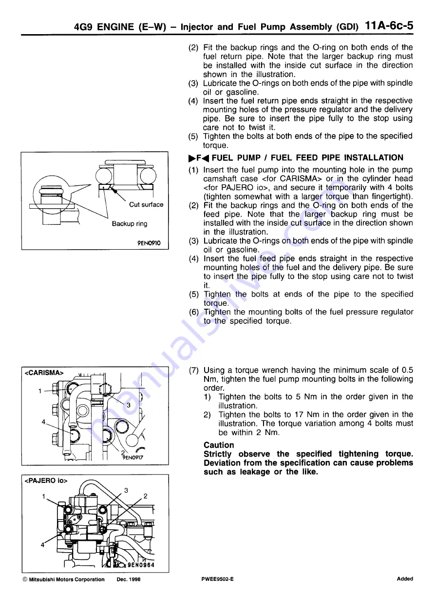 Mitsubishi 4G93-DOHC Workshop Manual Download Page 84