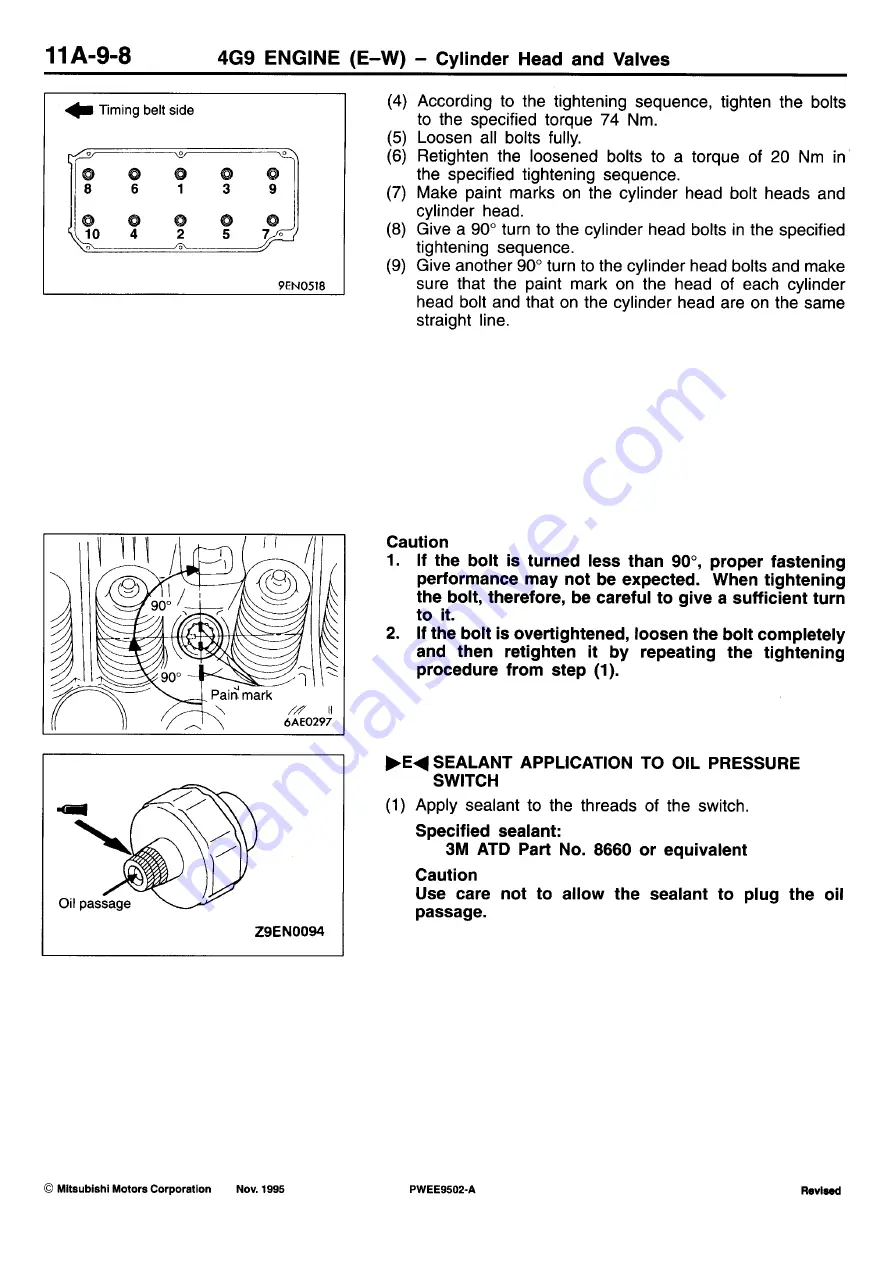 Mitsubishi 4G93-DOHC Workshop Manual Download Page 127