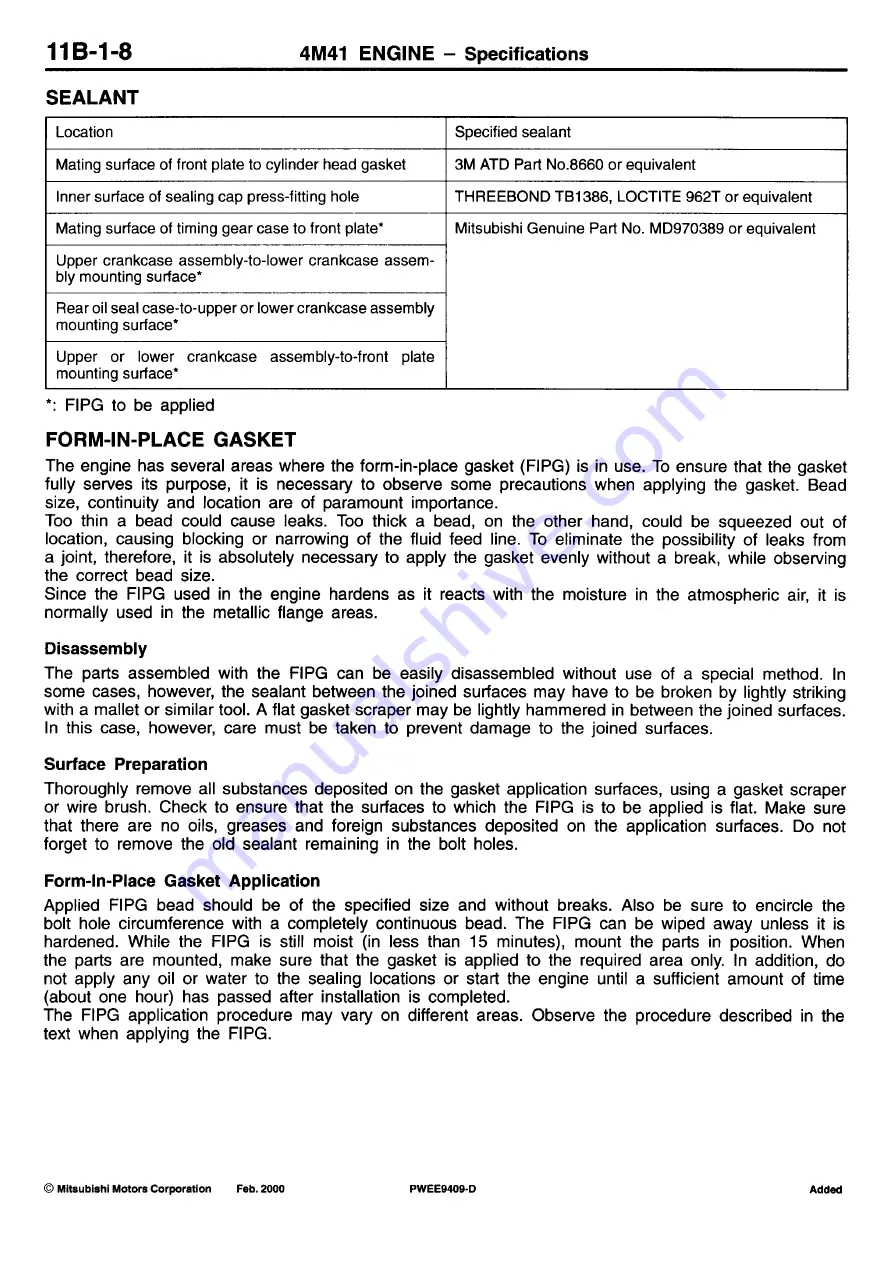 Mitsubishi 4M41 User Manual Download Page 11