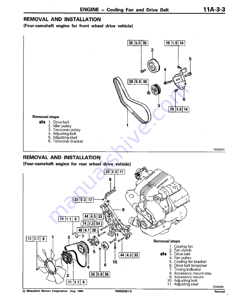 Mitsubishi 6G7 User Manual Download Page 44