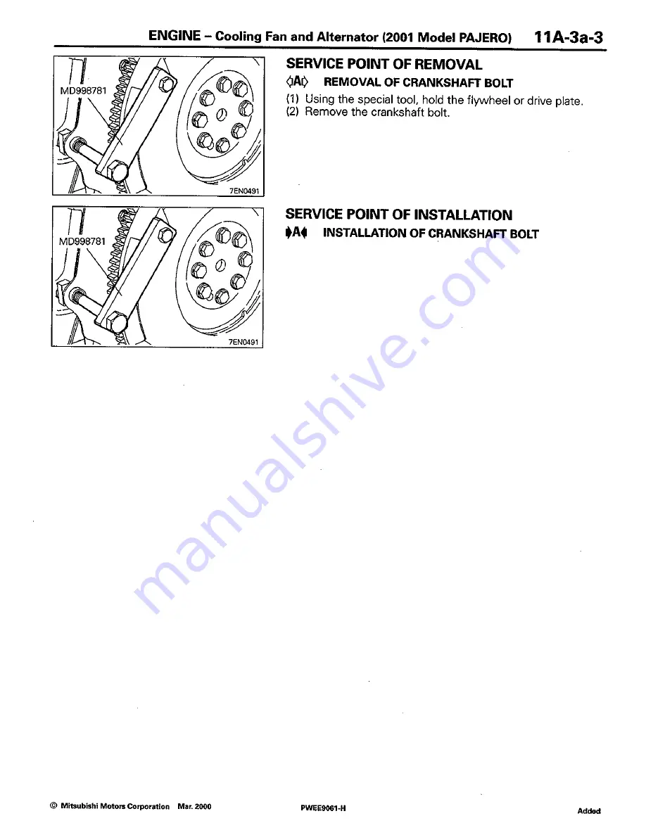 Mitsubishi 6G7 User Manual Download Page 50