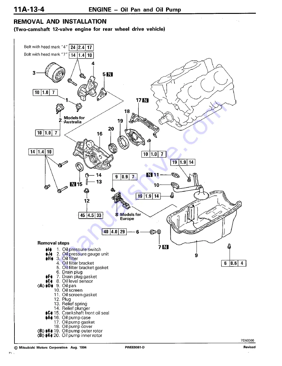 Mitsubishi 6G7 User Manual Download Page 163