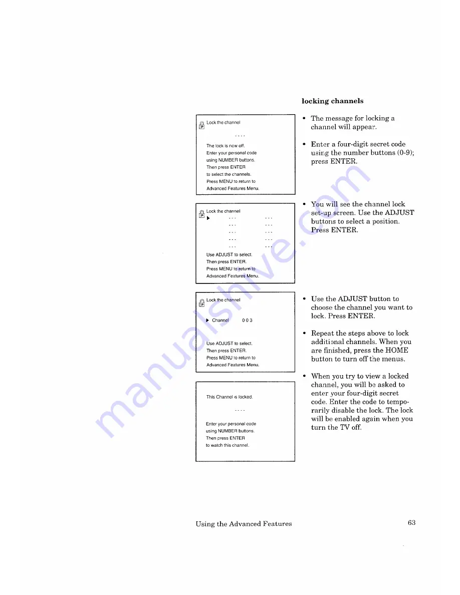 Mitsubishi CK-31304 Owner'S Manual Download Page 63