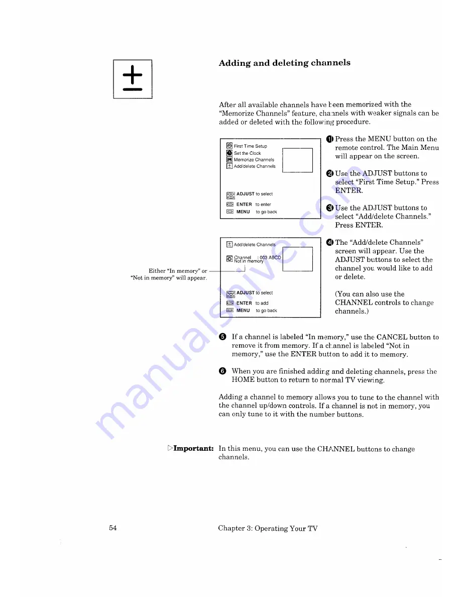 Mitsubishi CK-32308 Owner'S Manual Download Page 54