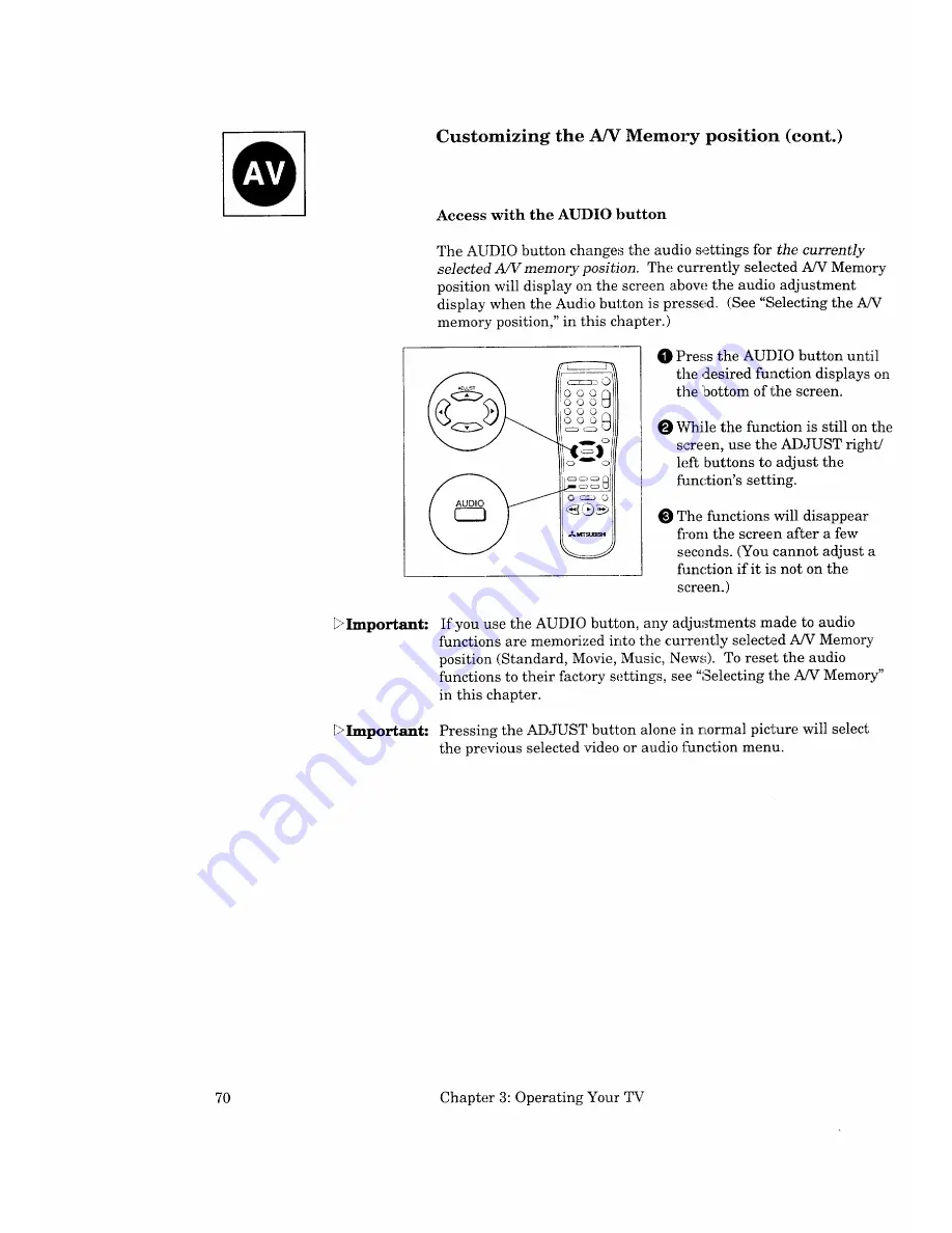 Mitsubishi CK-32308 Скачать руководство пользователя страница 70