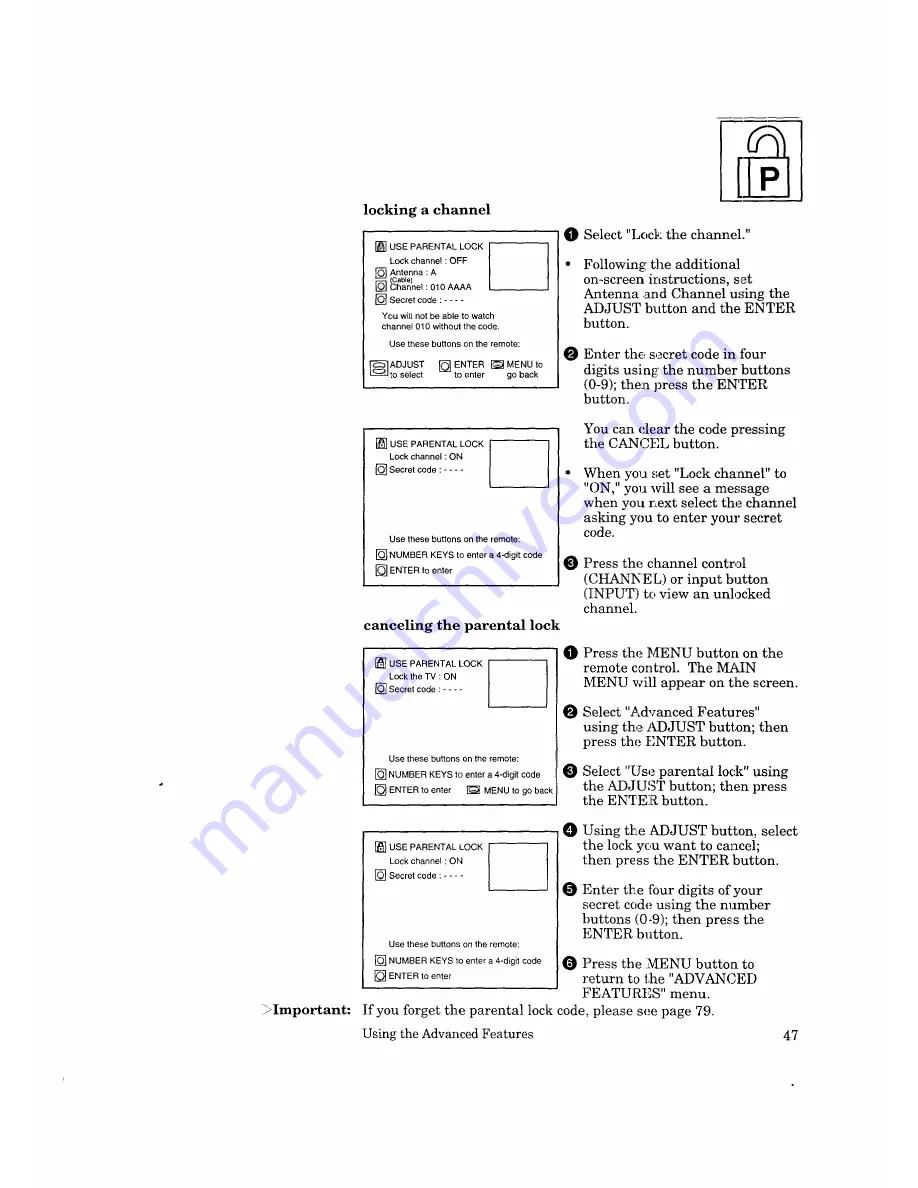 Mitsubishi CK-35804 Operating Manual Download Page 51