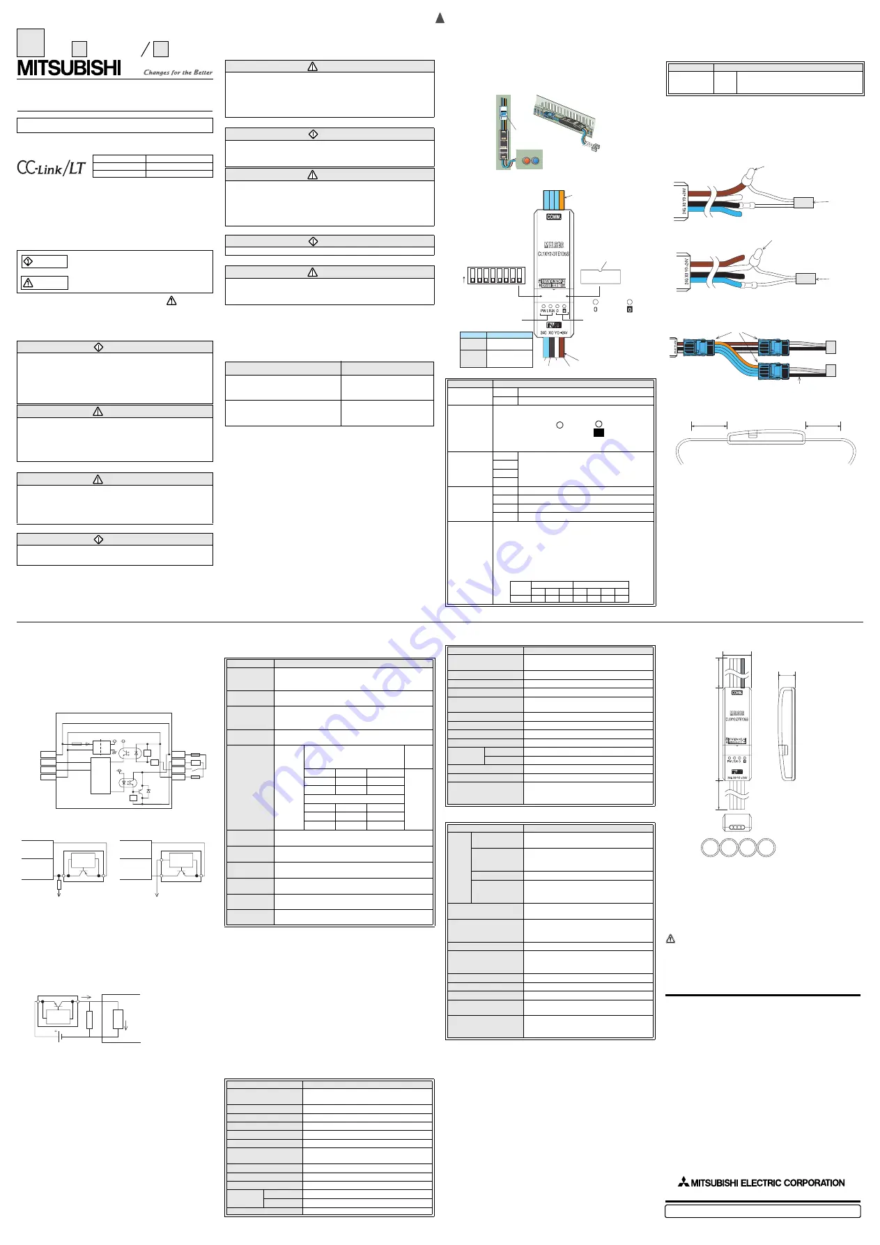 Mitsubishi CL1XY2-DTE1D5S Скачать руководство пользователя страница 2