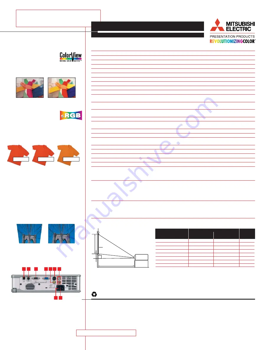 Mitsubishi ColorView XL4U Скачать руководство пользователя страница 2