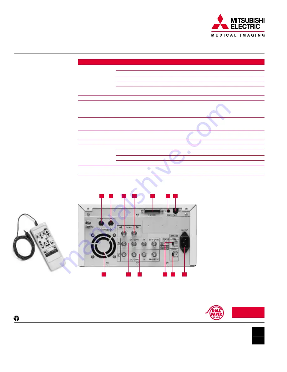 Mitsubishi CP-800UM Specifications Download Page 2