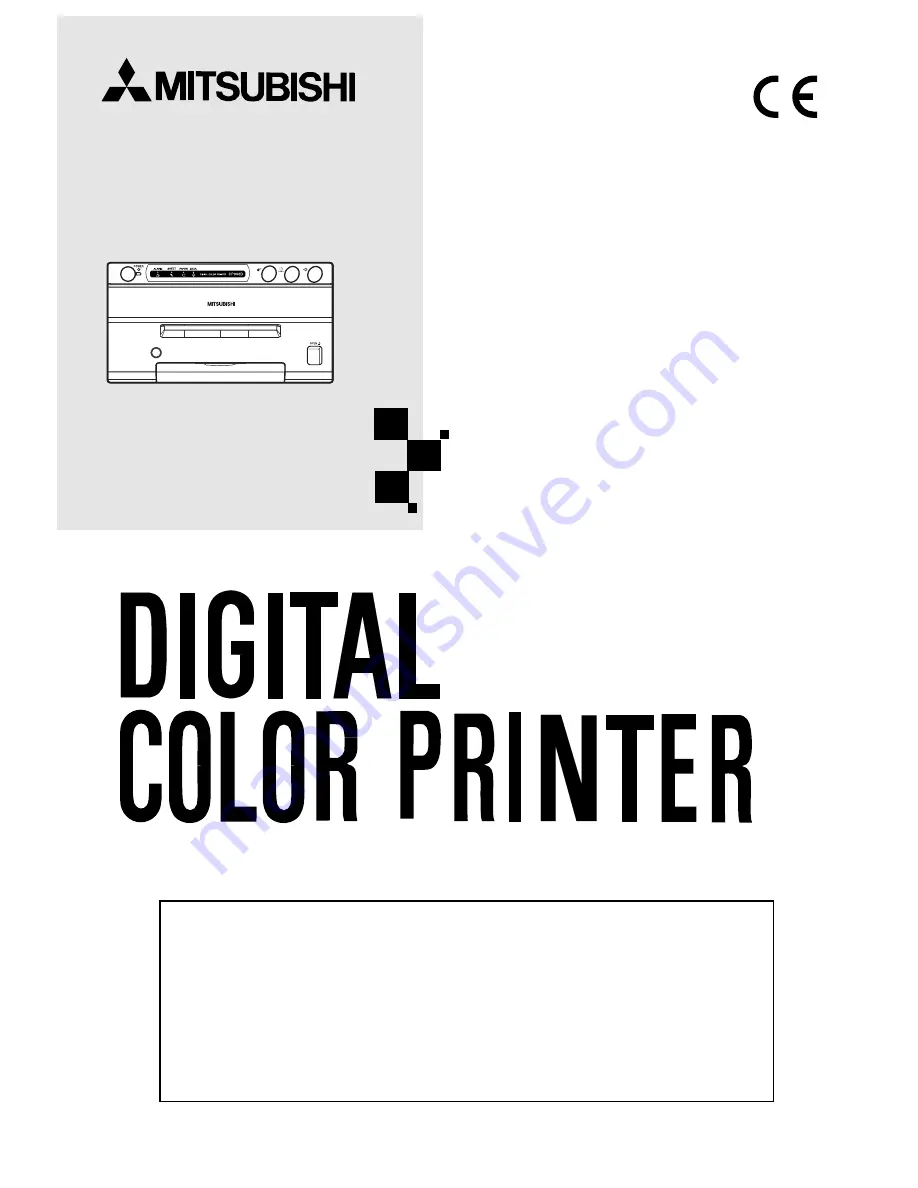 Mitsubishi CP900DW Operation Manual Download Page 1