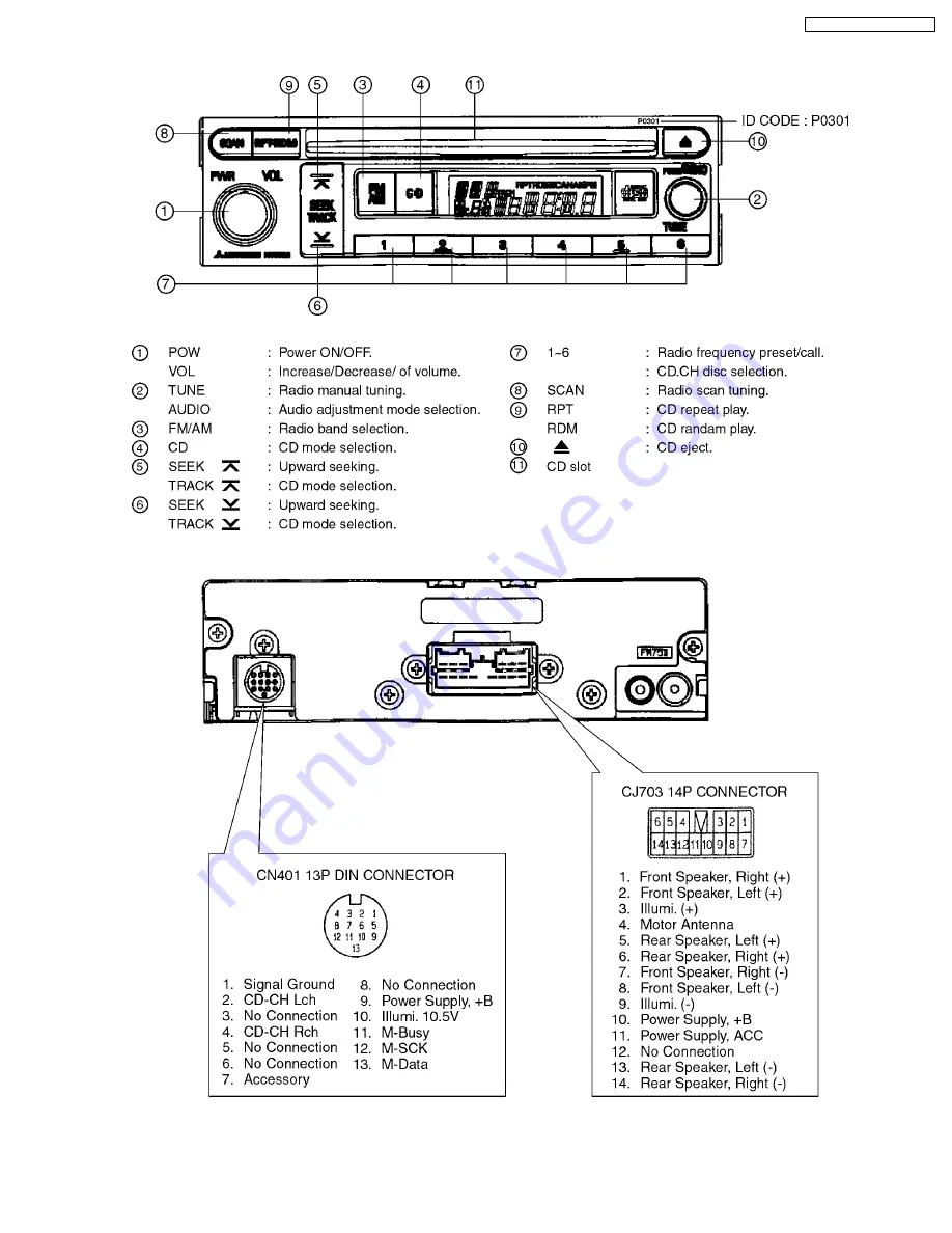 Mitsubishi CQ-JB3160AA Скачать руководство пользователя страница 3