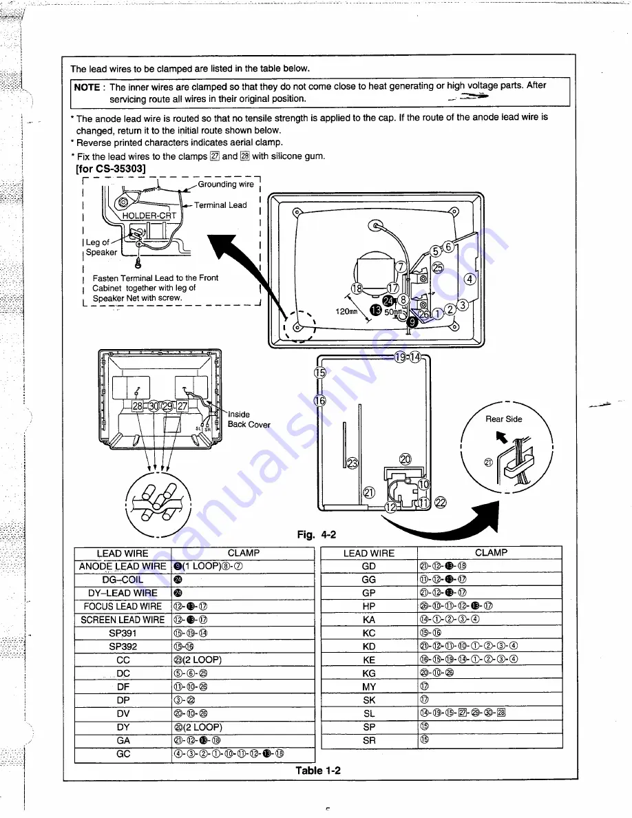 Mitsubishi CS-31203 Service Manual Download Page 7