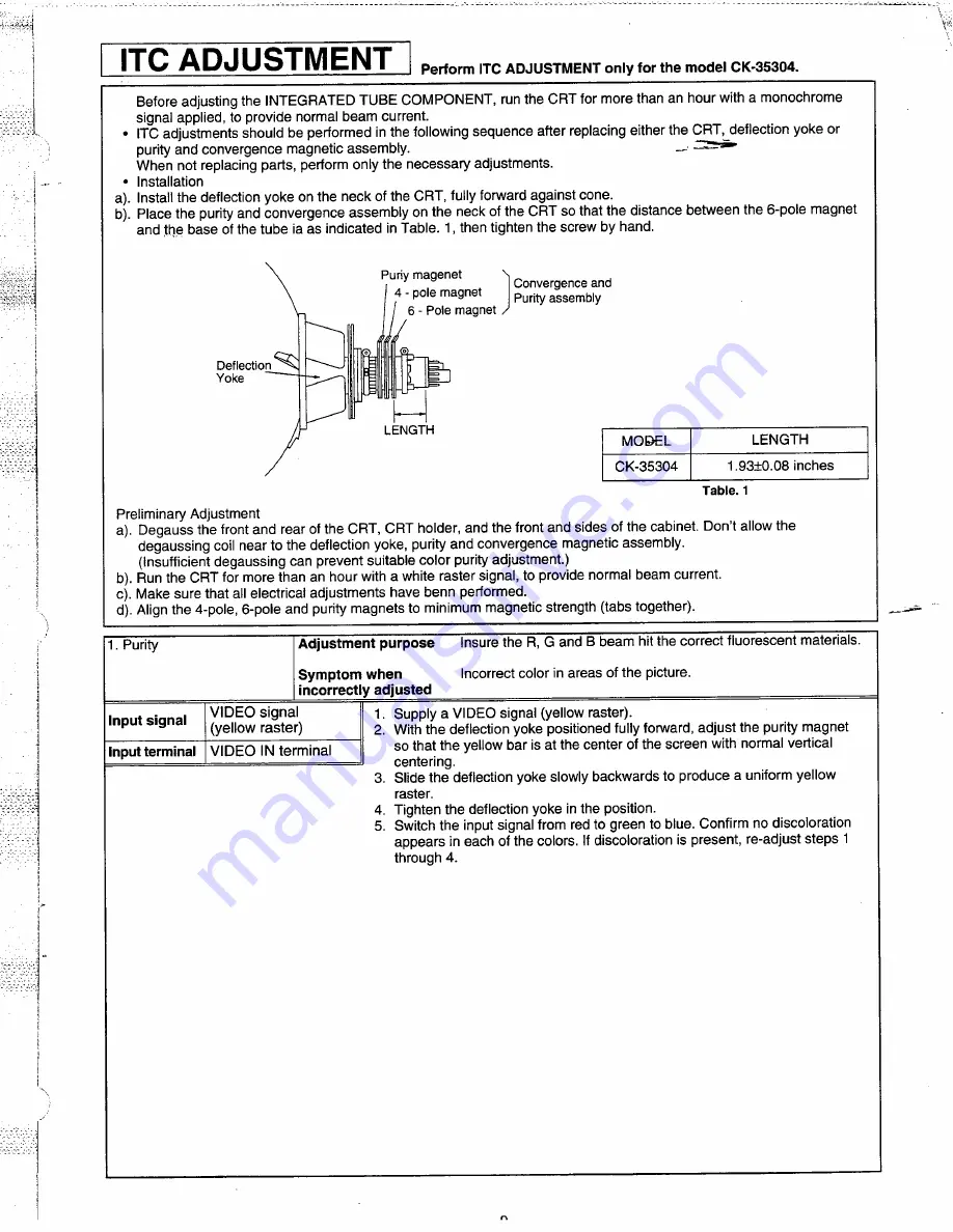 Mitsubishi CS-31203 Скачать руководство пользователя страница 11