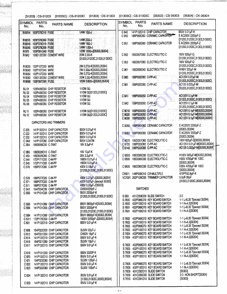 Mitsubishi CS-31203 Скачать руководство пользователя страница 46