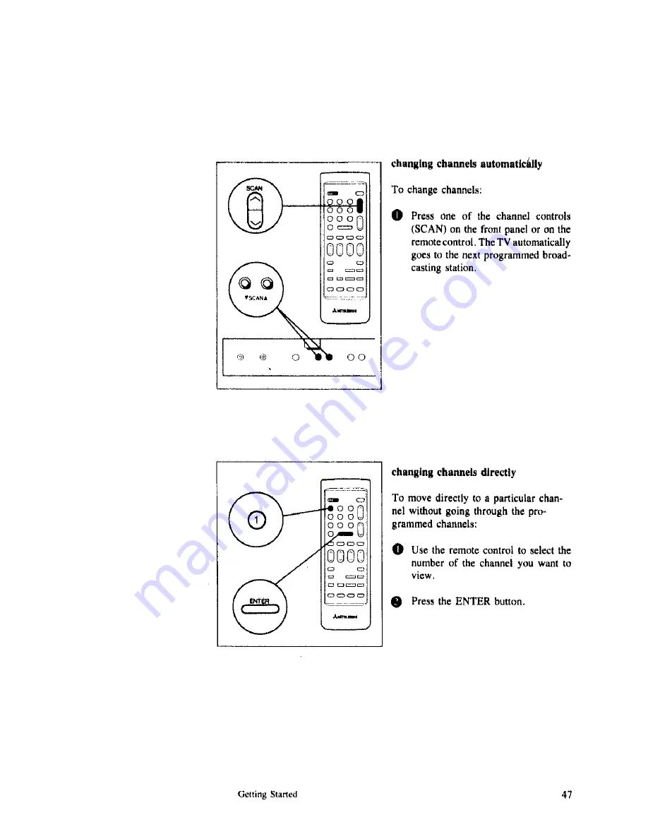 Mitsubishi CS-31301 Owner'S Manual Download Page 46