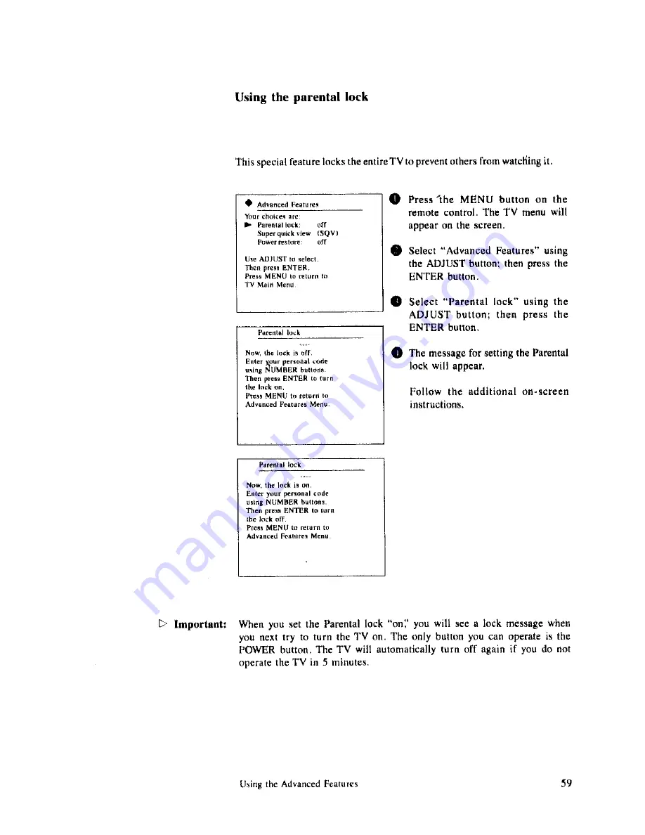 Mitsubishi CS-31301 Owner'S Manual Download Page 58