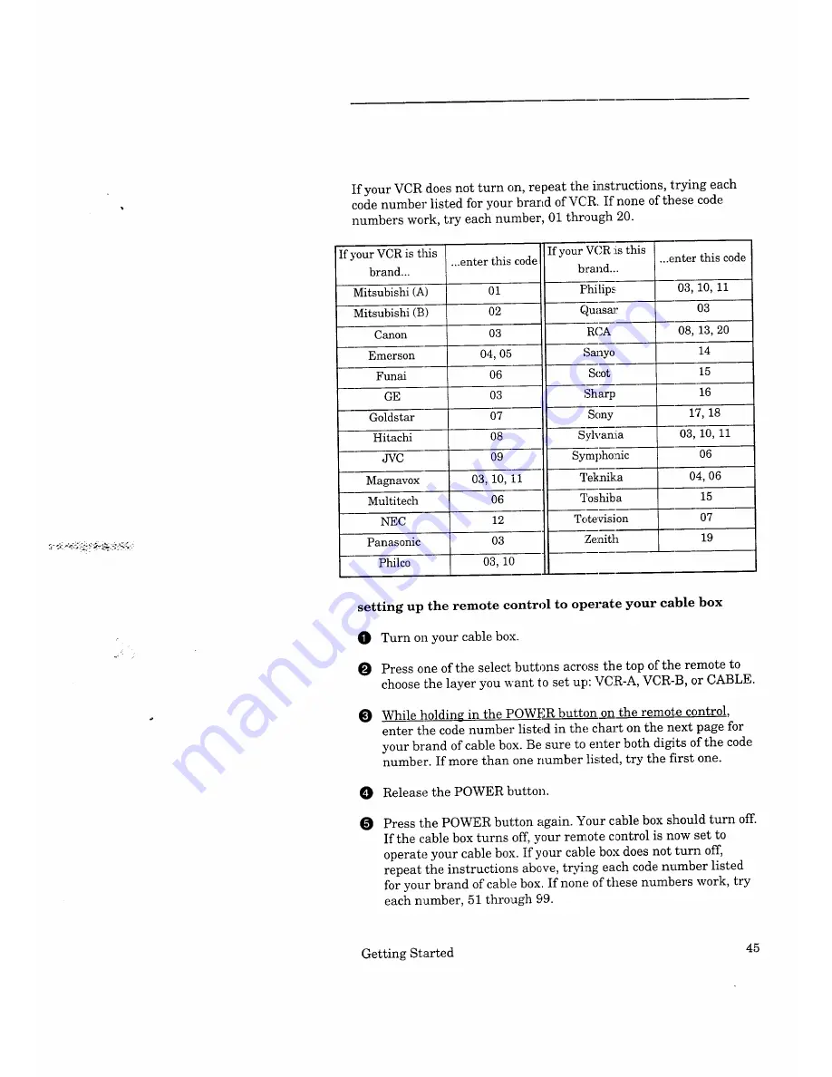 Mitsubishi CS-31505 Owner'S Manual Download Page 44