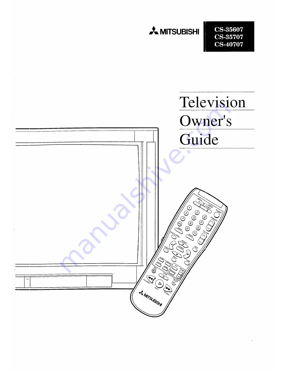 Mitsubishi CS-35607 Owner's  g Manual Download Page 1