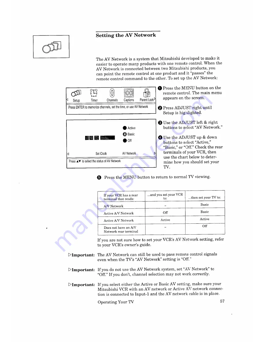 Mitsubishi CS-35607 Owner's  g Manual Download Page 55