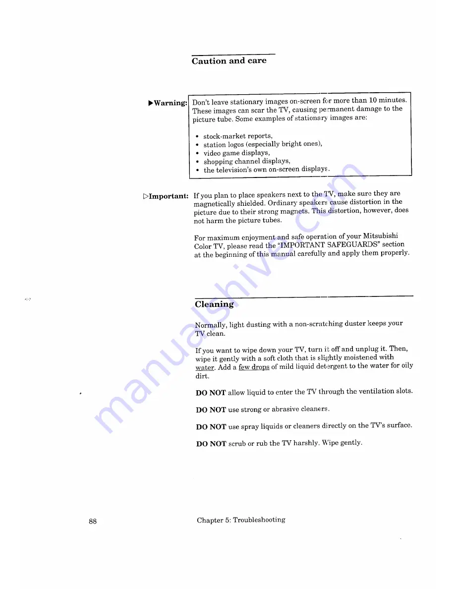 Mitsubishi CS-35607 Owner's  g Manual Download Page 84