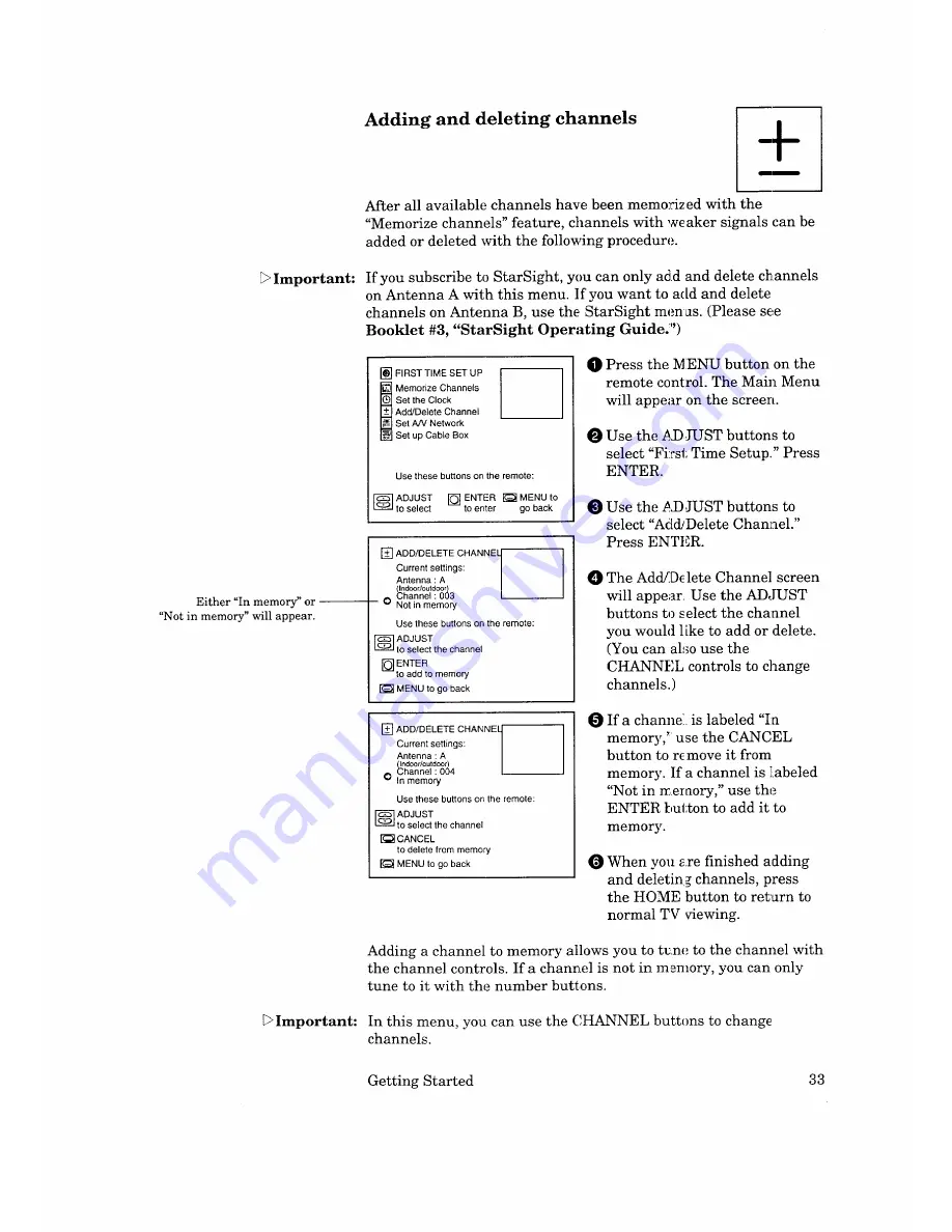 Mitsubishi CS-35805 Owner'S Manual Download Page 36