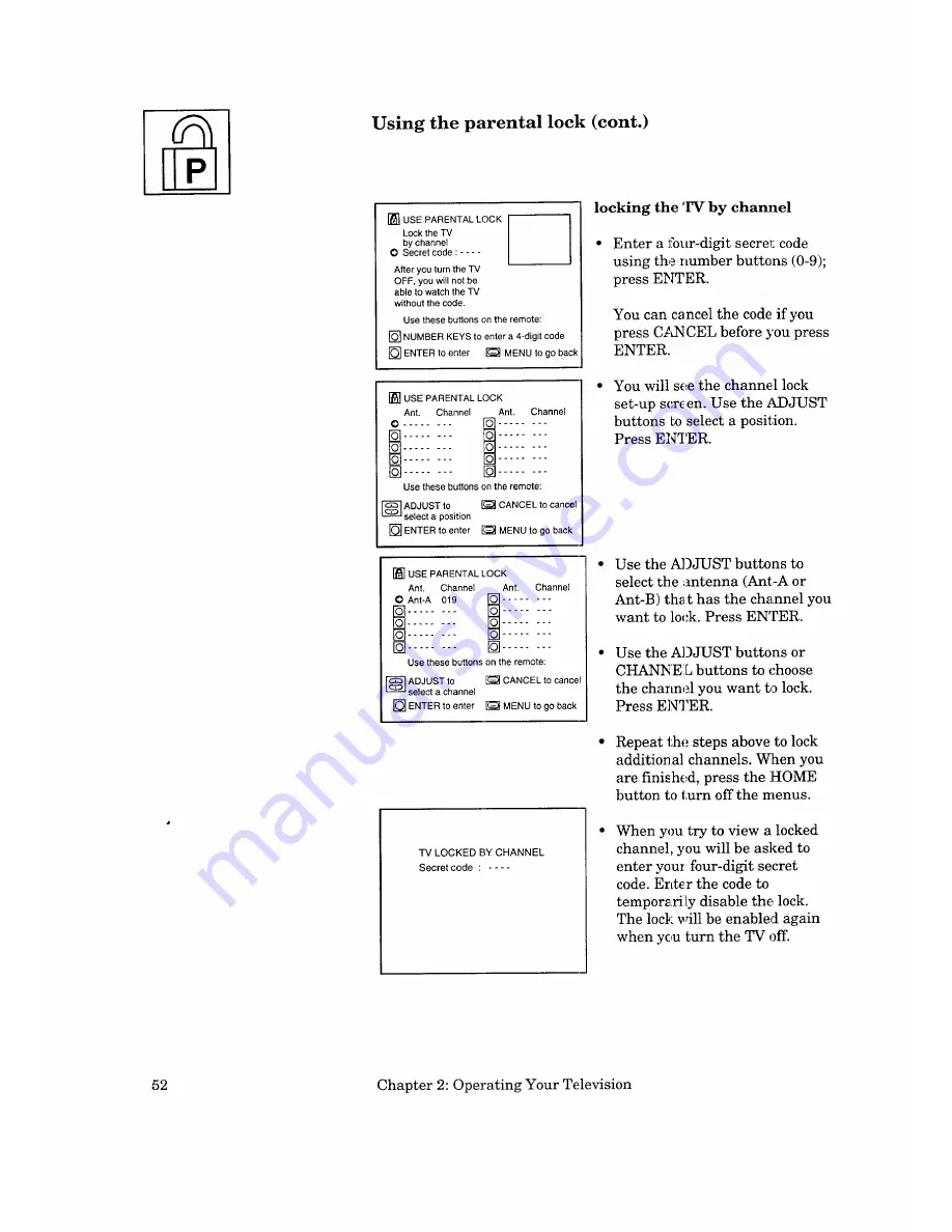 Mitsubishi CS-35805 Owner'S Manual Download Page 55