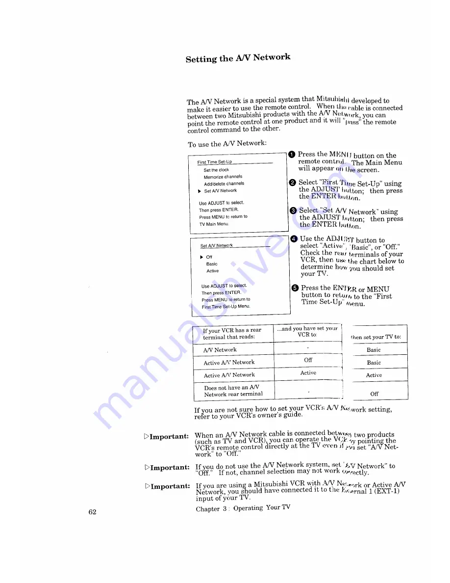 Mitsubishi CS-40503 Owner'S Manual Download Page 66