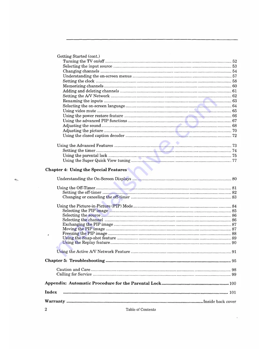 Mitsubishi CS-40505 Owner'S Manual Download Page 4