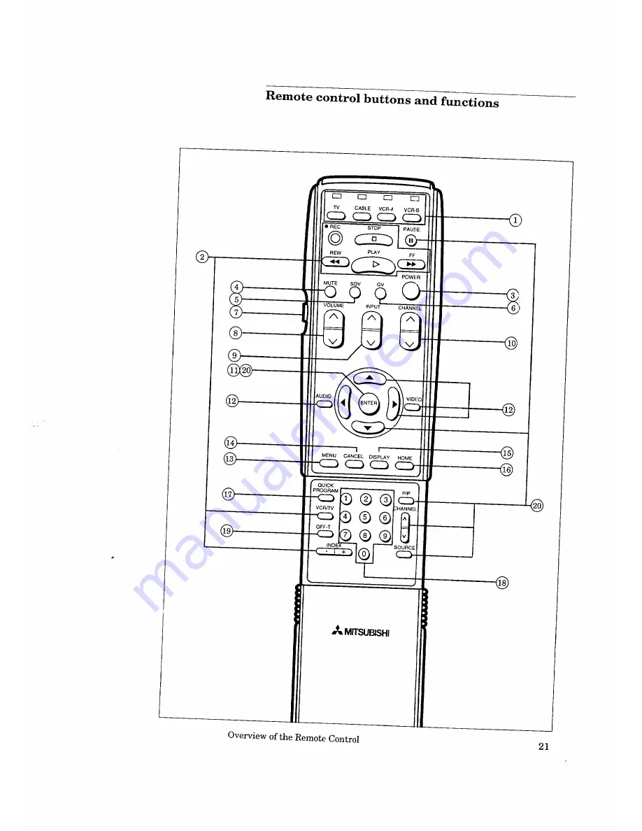 Mitsubishi CS-40505 Скачать руководство пользователя страница 23